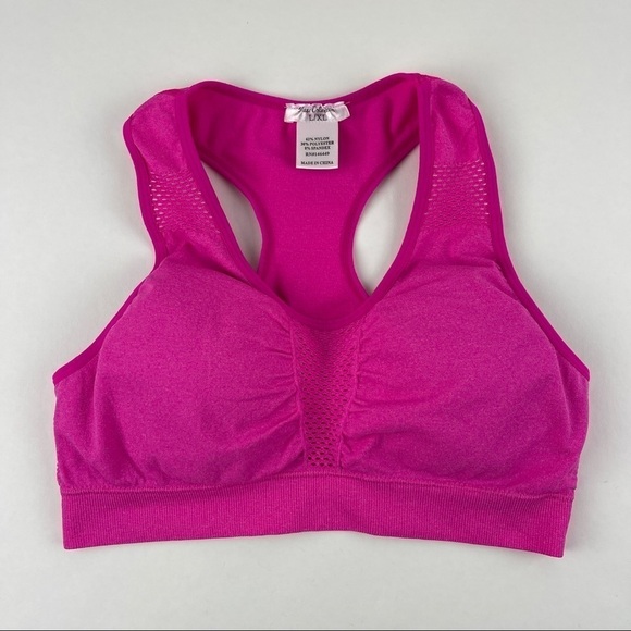 Maze Collection Sports Bra Womens L/XL Pink Padded Pull On - Picture 1 of 7